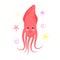 Cute cartoon squid.