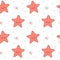 Cute cartoon starfish seamless vector pattern background illustration