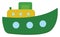 Cute cartoon steamboat ship/Funnel ship vector or color illustration