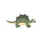 Cute cartoon stegosaurus dinosaur, prehistoric dino character vector Illustration on a white background