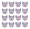 Cute cartoon style Halloween Bat faces with different expression emoticon icon vectors set