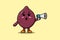 Cute Cartoon Sweet potato speak with megaphone