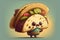 Cute Cartoon Taco Character Illustration, Generative Ai