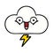 cute cartoon thunder cloud