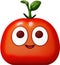Cute Cartoon Tomato icon, Kawaii Tomato clipart.