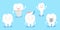 Cute cartoon tooth feel happily