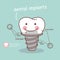 Cute cartoon tooth implant