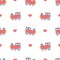 Cute cartoon train seamless pattern vector on isolated white background