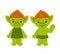 Cute cartoon troll couple