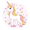 Cute cartoon unicorn. Can be used for t-shirt print  stickers