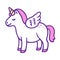 Cute cartoon unicorn pony