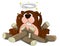 Cute cartoon unusual vector Beaver with headache