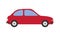 Cute cartoon vector illustration of a red car