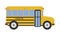 Cute cartoon vector illustration of a school bus