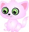 Cute Cartoon Vector Kitten