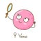 Cute cartoon Venus isolated