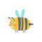 Cute cartoon wasp, colorful character vector Illustration