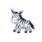 Cute cartoon zebra