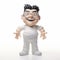 Cute Cartoonish 3d Plastic Figure Of A Big Man With Glasses