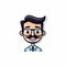 Cute Cartoonish Accountant Icon With Glasses And Mustache