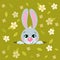 Cute cartoons Easter rabbit. Suitable for Easter design.