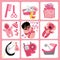 Cute cartoons icons for mulatto baby girl.Newborn