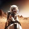 A cute cat astronaut in mars