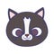 Cute cat face feline cartoon animal icon