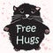 Cute cat free hugs