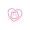 Cute Cat Kitten Lover Care Simple Line Logo