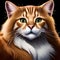 Cute cat looking at the viewer - ai generated image