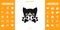 Cute Cat, paws - logo, symbol, protect sign