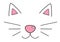 Cute cat`s face vector