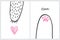 Cute Cat`s Paws, Pink Heart and Handwritten Love Isolated on a White Background.