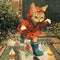 Cute Cat\\\'s Rainy Day Adventure