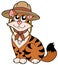 Cute cat in scout hat