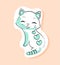 Cute cat sticker