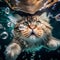 cute cat swimming underwater dramatic photo with an insane detailed crystal clear kitten upshot cute kitty cat drown underwater