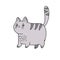 Cute cat. Vector color freehand illustration in doodle style.