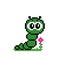 Cute caterpillar pixels for game icons