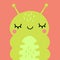 Cute Caterpillar Portrait Vector Illustration