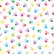 Cute cats paws in rainbow colours . Seamless pattern background.