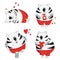 Cute cats in red pants. Valentine`s day. Print for postcards, mugs, t-shirts