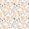 Cute Cats Seamless Pattern, Watercolor domestic animal digital paper, Kitten repeat pattern for fabric, printing design, pet print