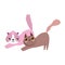 Cute cats stretching feline cartoon pets