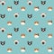 Cute cats vector pattern, illustration