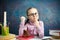 Cute Caucasian Elementary Schoolgirl Portrait