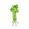 Cute celery character cartoon mascot vegetable healthy food concept isolated