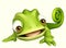 Cute Chameleon funny cartoon character