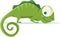 Cute Chameleon Vector Cartoon Illustration